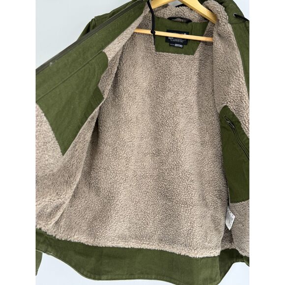 Carhartt Women's Sherpa Lined Loose Fit Washed Duck Jacket Medium Green - Picture 12 of 16
